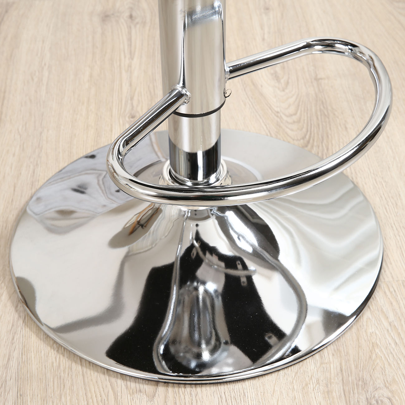 2pcs PU Leather Adjustable Height Swivel Bar Stool Black with Arms